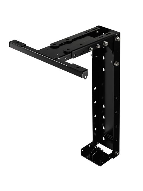 Bracket for mounting under the eaves black weather resistant