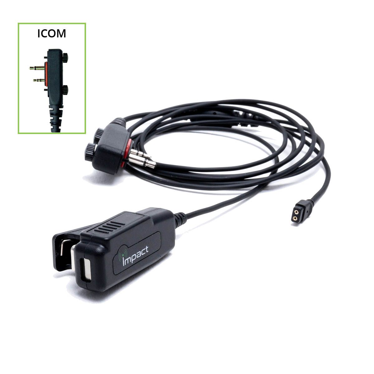 PTT and Cord for Headset (iCom F2000 Radio)