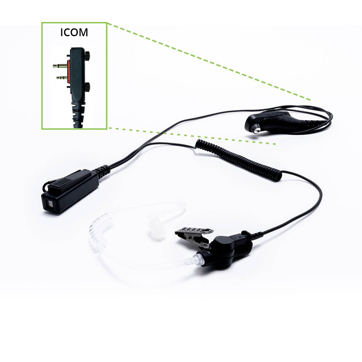 Platinum series 1-Wire Surveillance Kit for Two-Way Radio wi