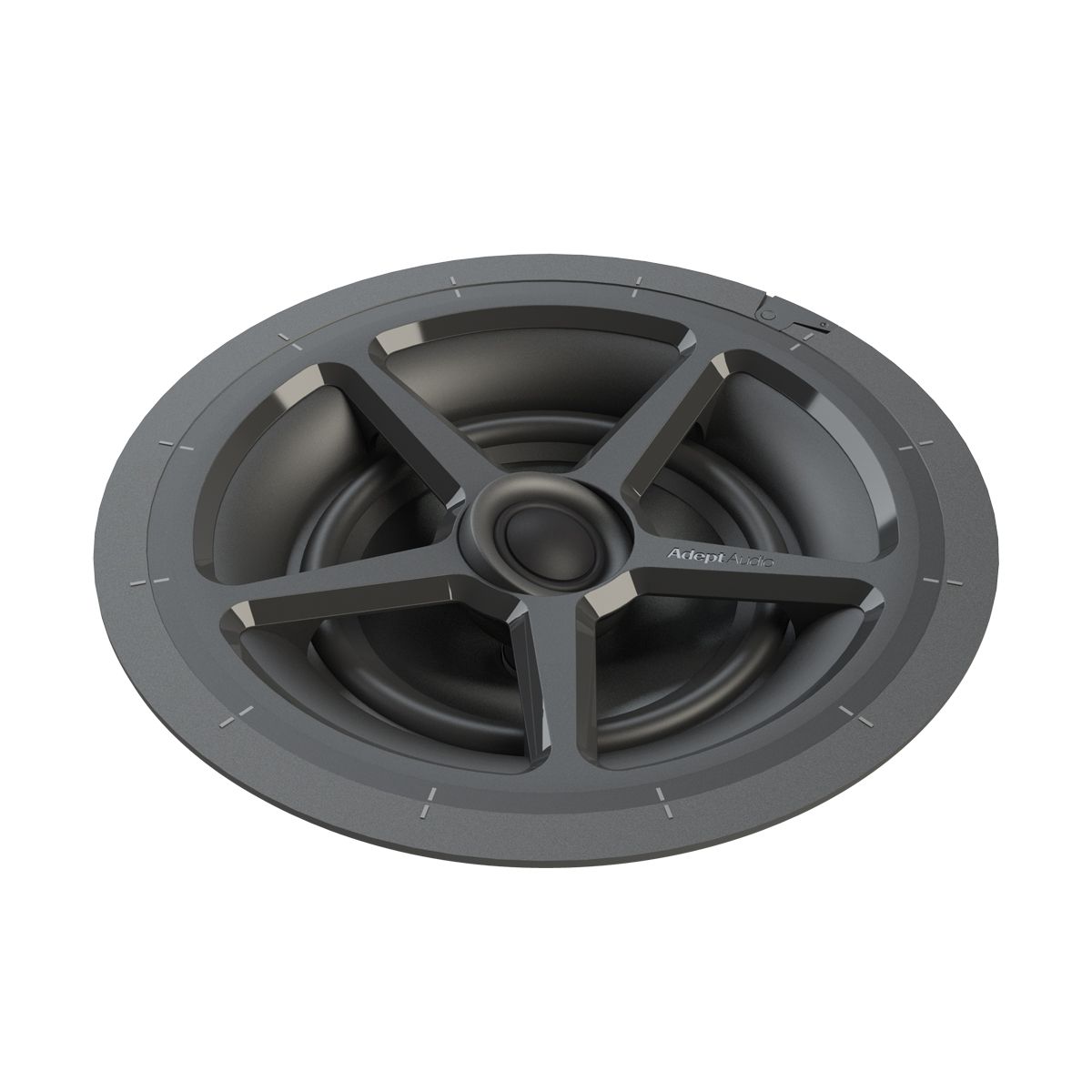 6.5in 2-Way In-Ceiling Spkr, PolyPro 85w Toolless Mounting