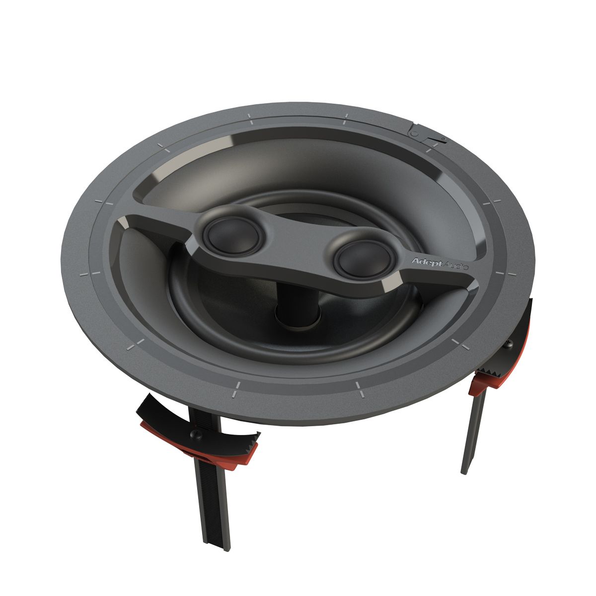 6.5in Stereo In-Ceiling Spkr, PolyPro 80w Toolless Mounting