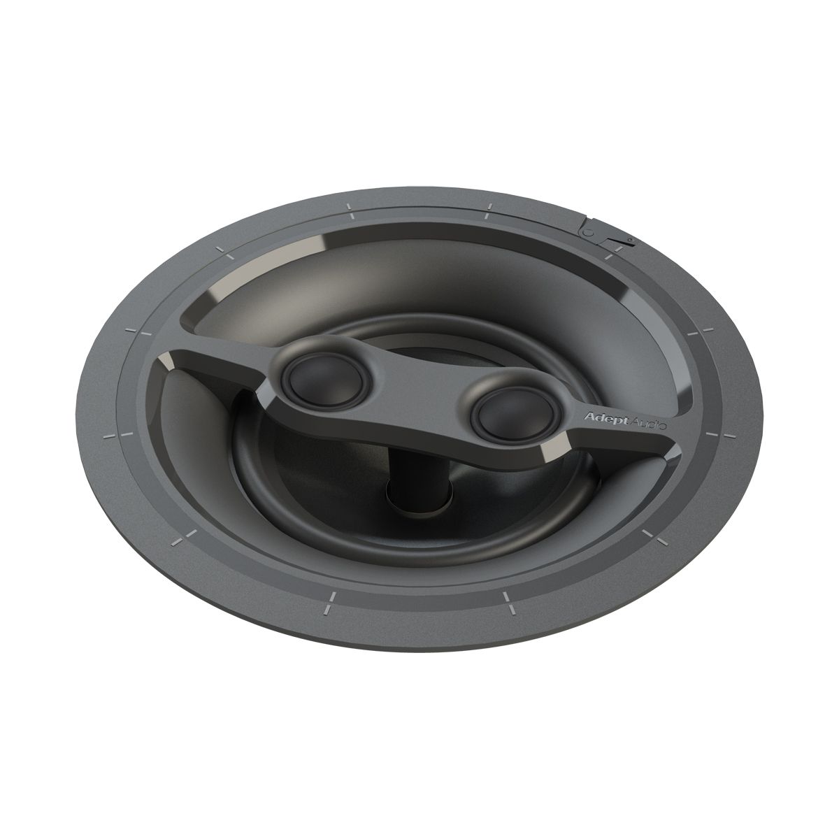6.5in Stereo In-Ceiling Spkr, PolyPro 80w Toolless Mounting