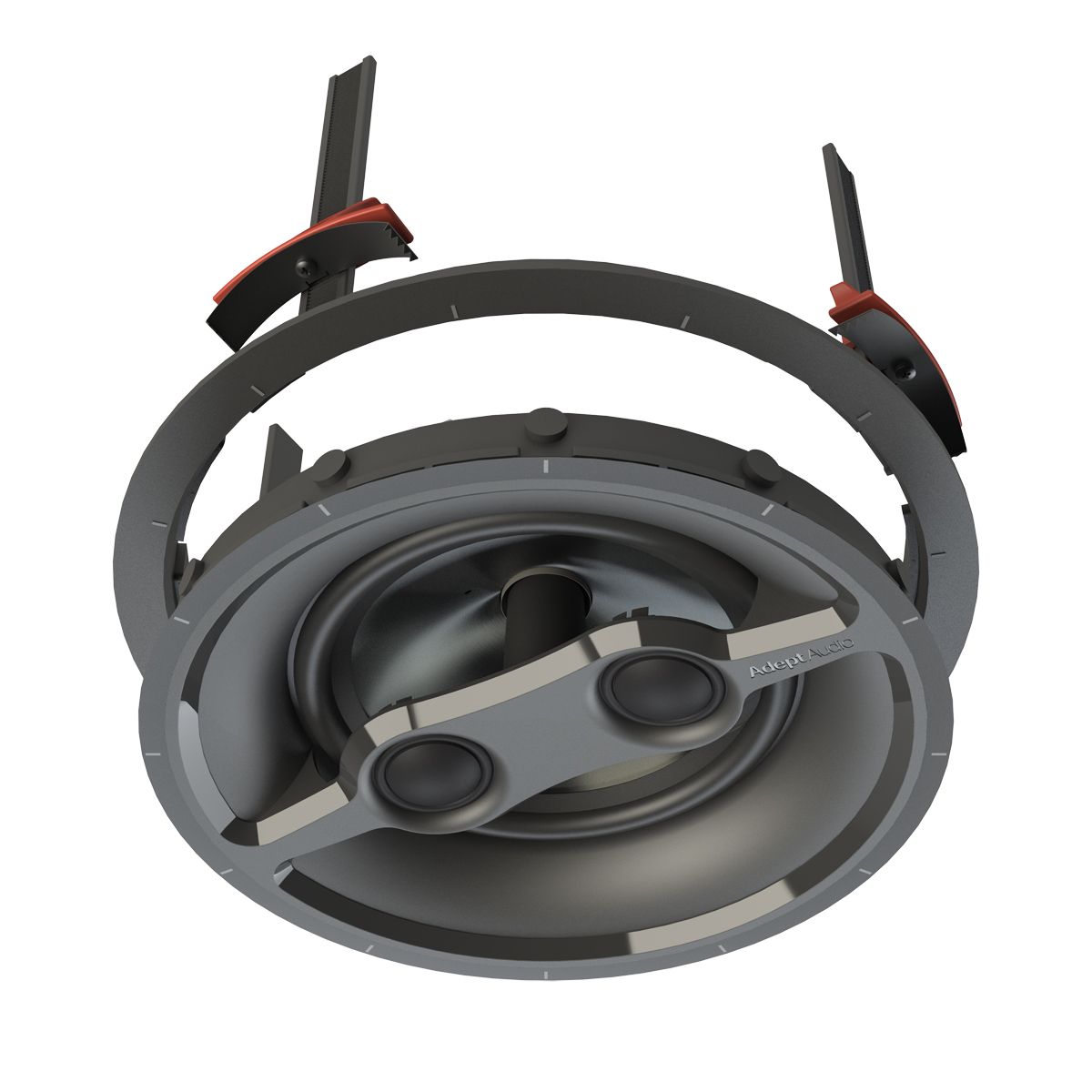 6.5in Stereo In-Ceiling Spkr, PolyPro 80w Toolless Mounting