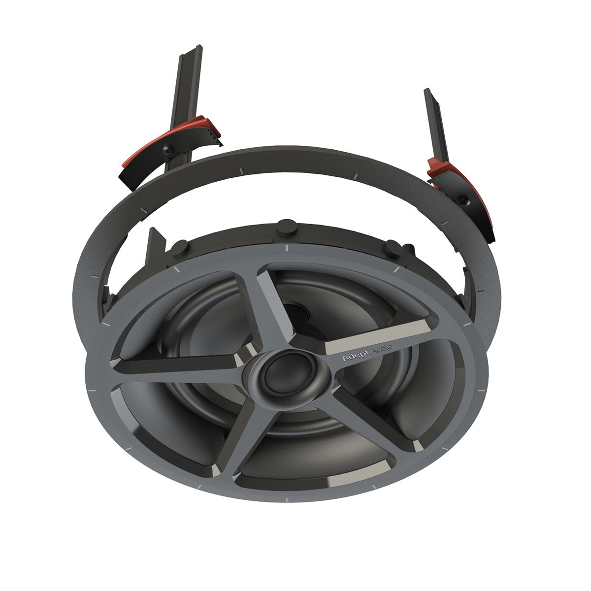 6.5in 2-Way In-Ceiling Spkr, IMP-Poly 100w Toolless Mounting