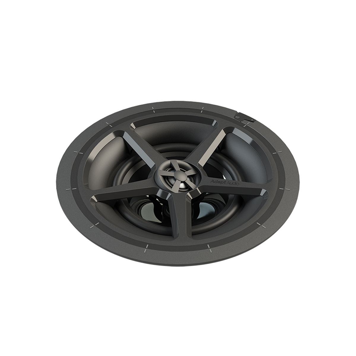 6.5in 2-Way In-Ceiling Spkr, Graphite 125w Toolless Mounting