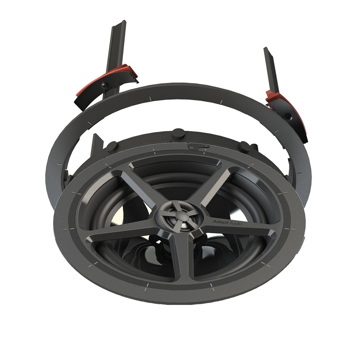 6.5in 2-Way In-Ceiling Spkr, Graphite 125w Toolless Mounting