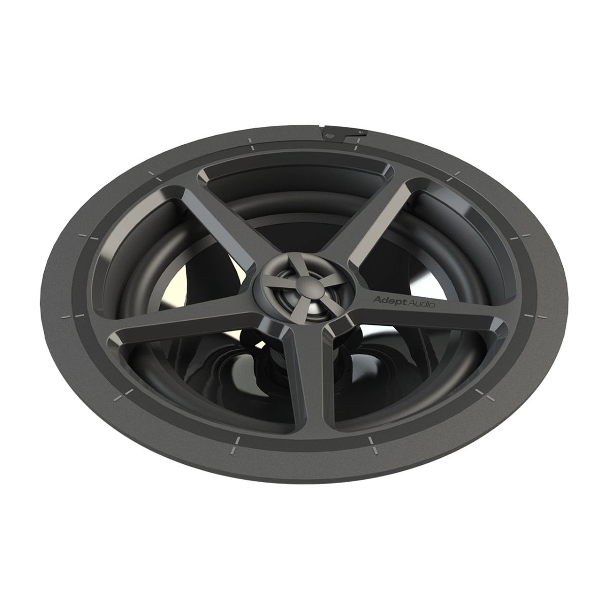 8in 2-Way In-Ceiling Spkr, Graphite 175w, Toolless Mounting