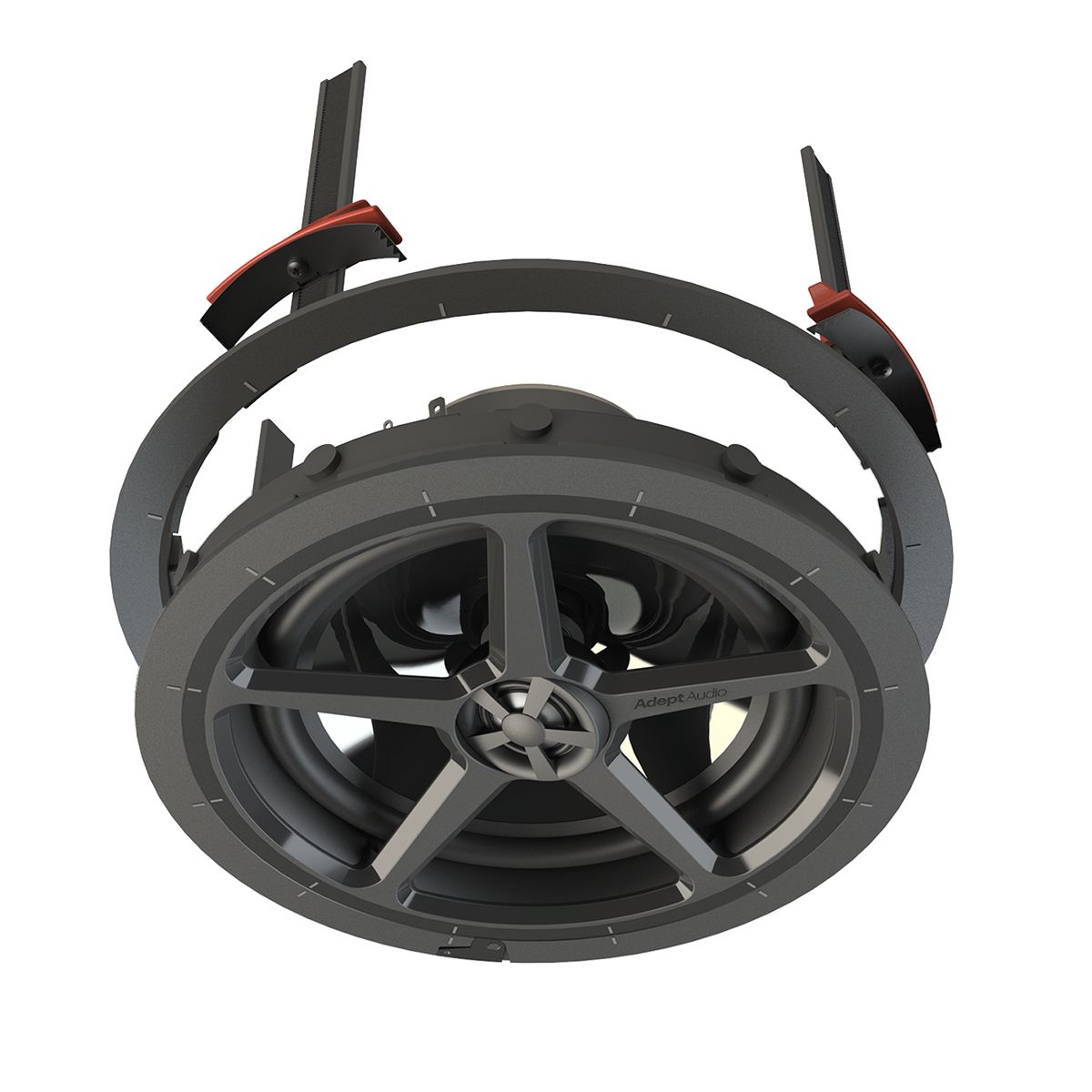 8in 2-Way In-Ceiling Spkr, Graphite 175w, Toolless Mounting