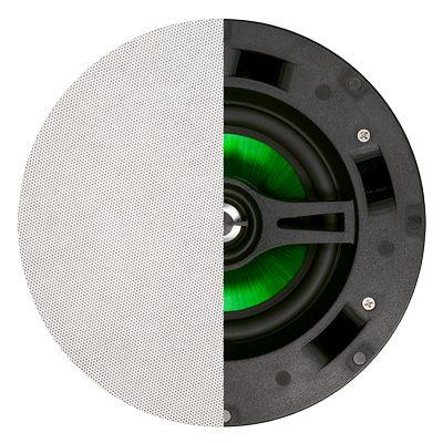 In Ceiling 6.5 inch 2-way Fluted IMPP 1 inch ALU Dome