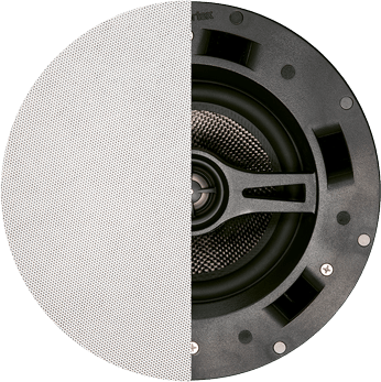 In Ceiling Angled 6.5 inch 2-way Carbon Fiber 1in Titanium
