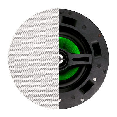 In Ceiling Angled 6.5 inch 2-way Fluted IMPP 1 inch ALU Dome