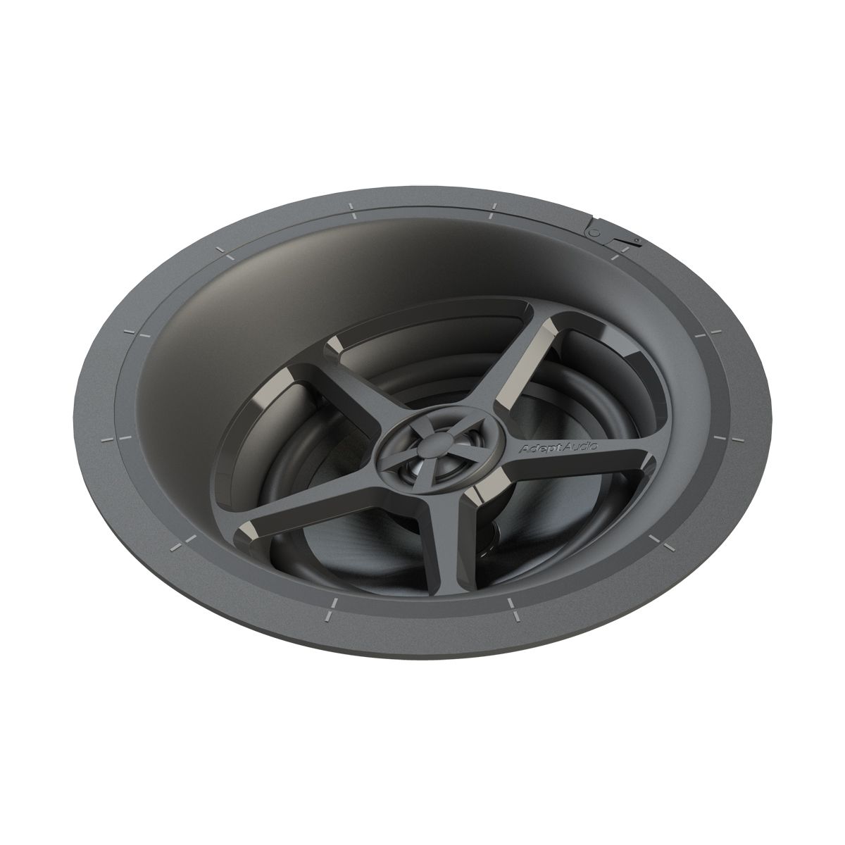 6.5in 2-Way Adept LCR In-Ceiling Spkr 125w Toolless Mounting