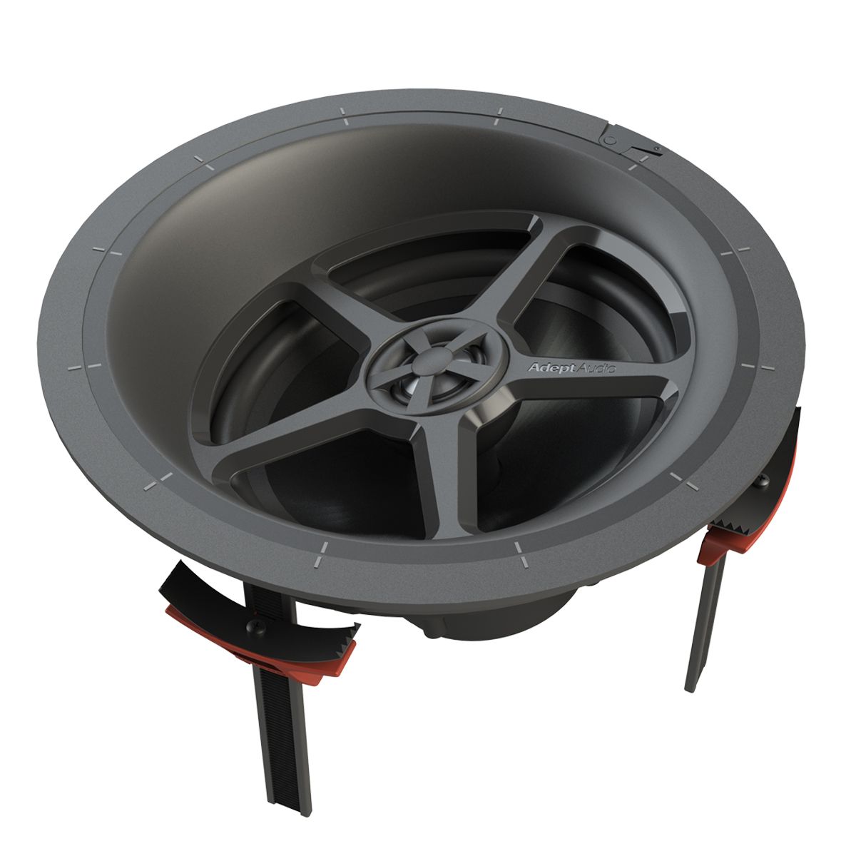 8in 2-Way Adept LCR In-Ceiling Spkr 175w Toolless Mounting