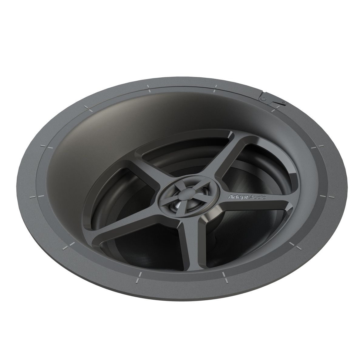 8in 2-Way Adept LCR In-Ceiling Spkr 175w Toolless Mounting