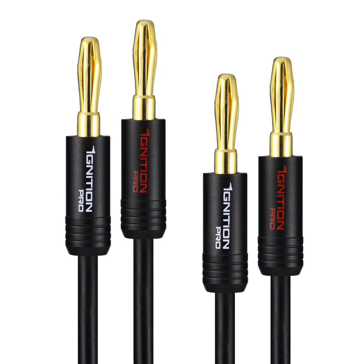 Ignition Speaker Cables, Stereo Pair w- Banana Jks, 4.5m