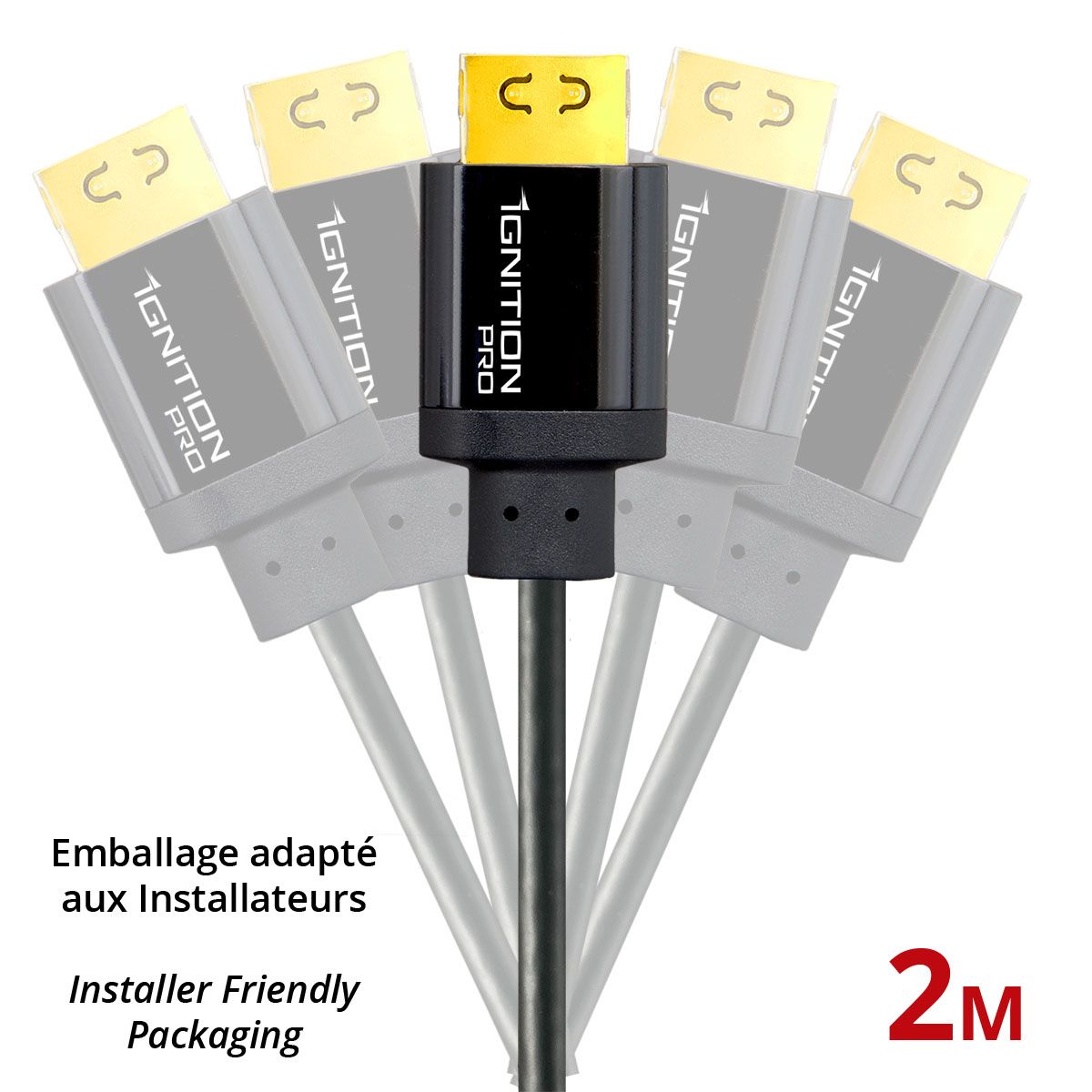 10 PACK Ignition Pro HDMI 18Gbps 2M