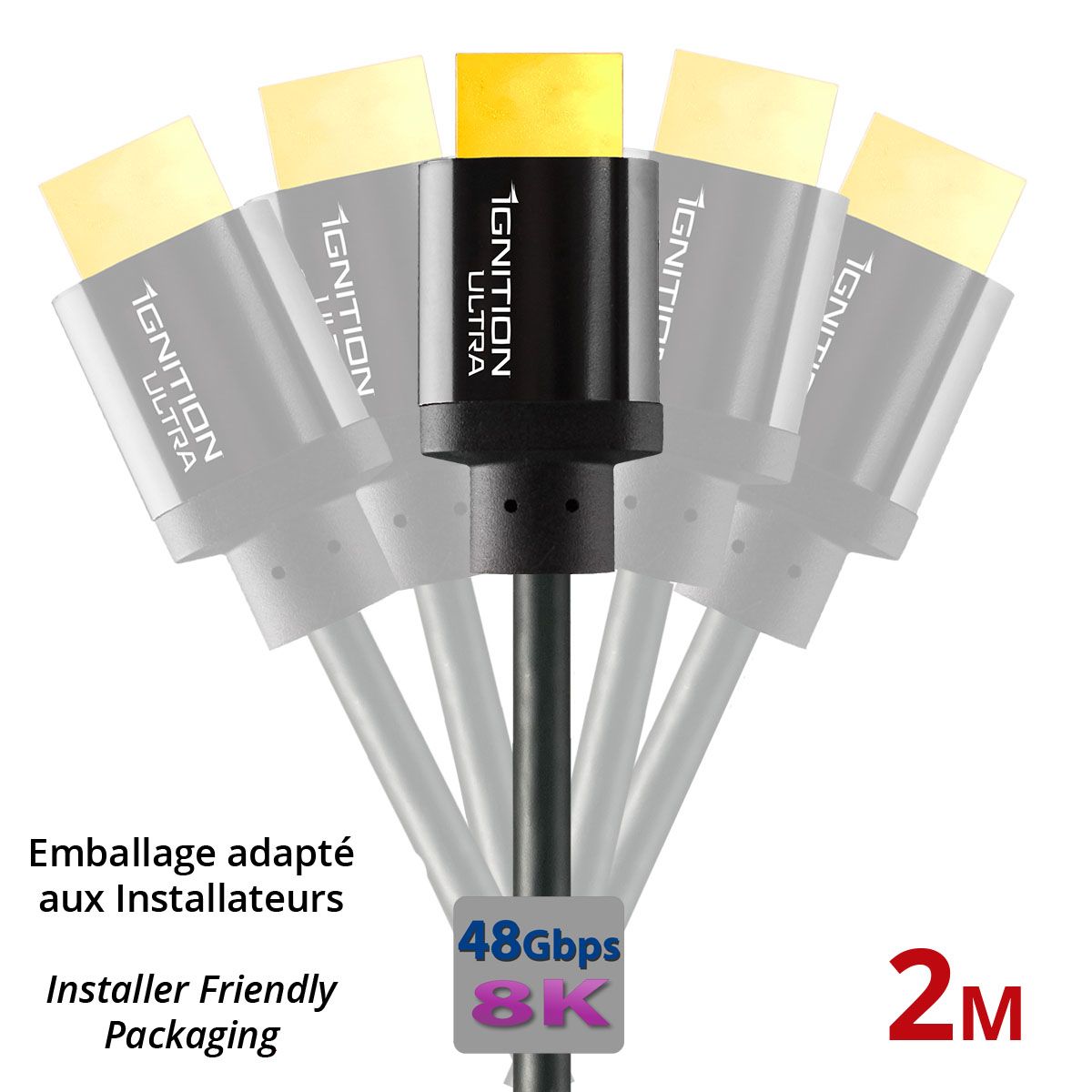 10 PACK Ignition Ultra HDMI 8K-48Gbps 2M