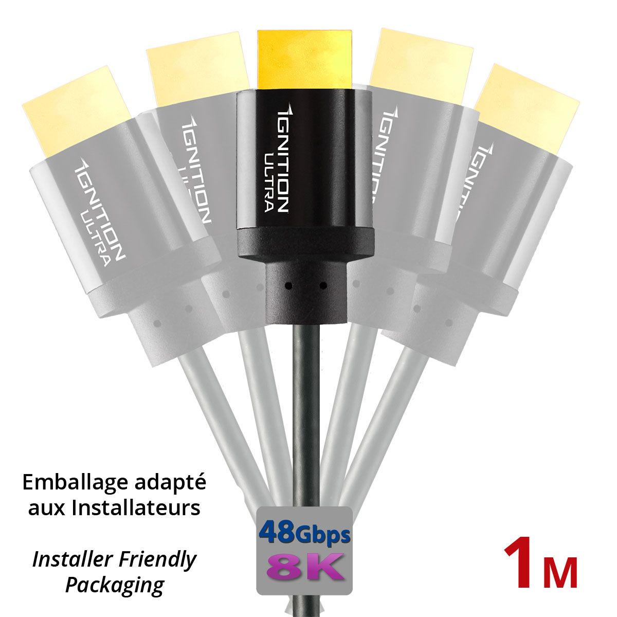 10 PACK Ignition Ultra HDMI 8K-48Gbps 1M