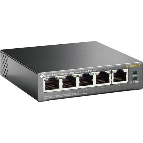 TP-Link TL-SG1005P 5-Port Gigabit Desktop Switch with 4-Port PoE+