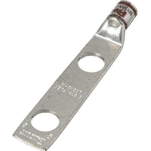 Panduit LCDX2-12-E Compression Connector Lug, 2-Hole, Flex, #2AWG, Copper