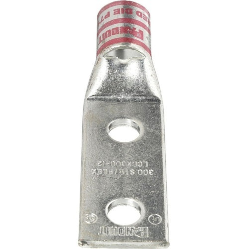 Panduit LCDX300-12-6 Compression Connector Lug, 2-Hole, Flex, 300kcmil, Copper