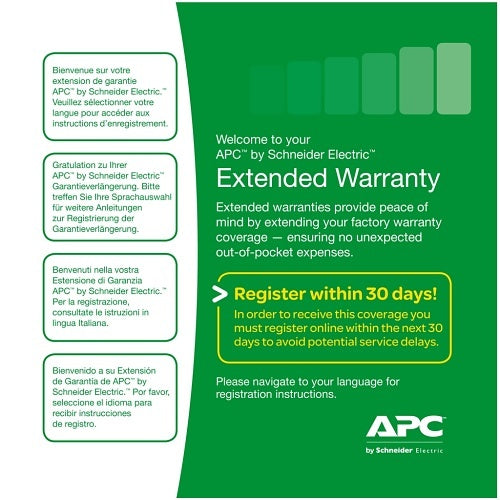APC WBEXTWAR3YR-SP-03 Warranty Extension Service Pack, for New Product Purchase, 3-Year, Level 03