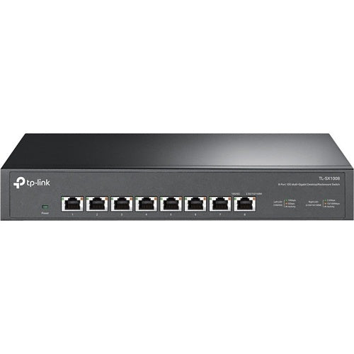 TP-Link TL-SX1008 8-Port 10G Desktop Rackmount Switch, Black