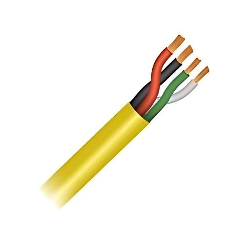 Paige 454644AYW 18AWG 4-Conductor Stranded Cable, Plenum Rated, 1000\' Reel, Yellow