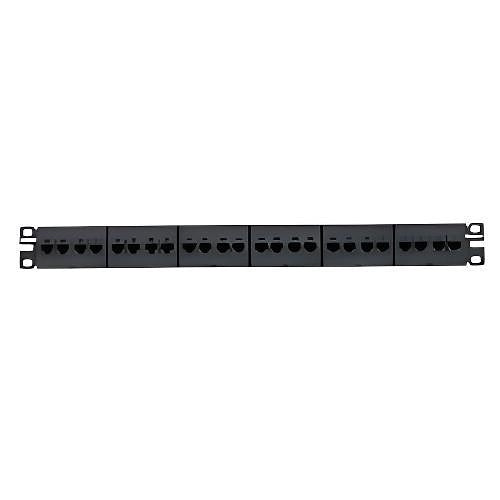 Panduit CPPK24BLY 24-Port Modular Patch Panel, Black