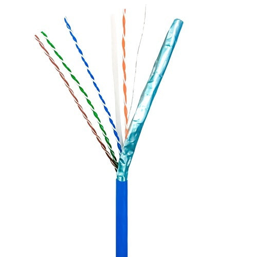 ADI PRO 0E-CMR6BLPS CAT6 23/4 Solid BC Plus Riser Cable, Shielded, UTP, CMR / FT4, 1000\' Wood Reel, Blue