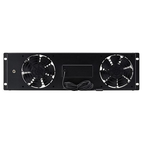 Tripp Lite SRFAN3UTEMP 3U Digital Temperature Sensor with 2x 12VDC High-Performance Fans, Blanking Panel, LCD