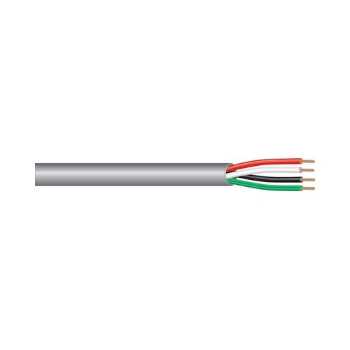 West Penn 240GY1000 4/22 Solid Unshielded CMR, PVC Jacket Cable, 1000', Gray