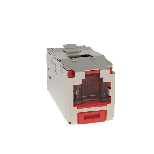 Panduit CJSH688TGRDY Keystone Jack, CAT6 Spring Shuttered Jack Shielded