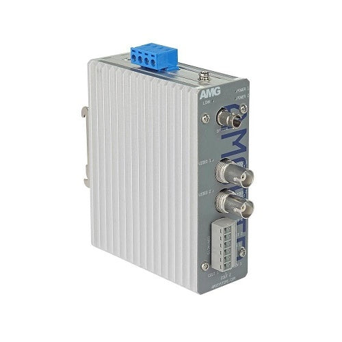 AMG Systems AMGFIB-2VR-3CC-S1B AMGFIB Series 2-Channel CVI / TVI / AHD / CVBS Video Receiver, 3-Contact Closure, Singlemode 20Km, 1-Fiber, B-Side