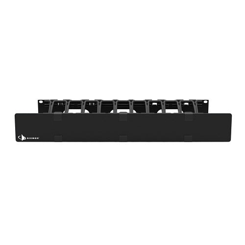 Siemon HCME-4-2U Horizontal Single Cable Manager, 4\\", 2U, Black