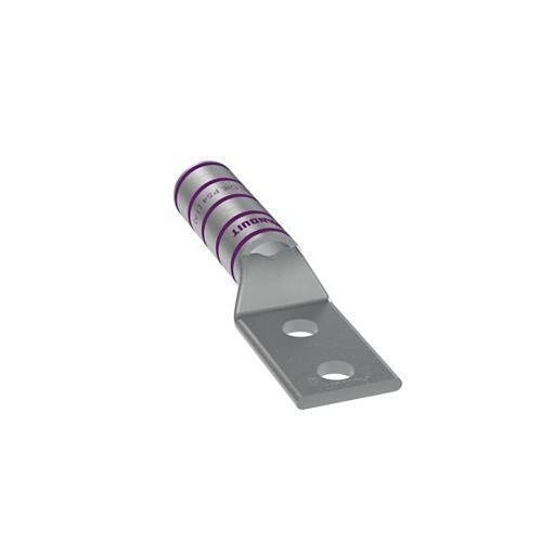 Panduit LCCX4/0-38D-X Compression Connector Lug, 2-Hole, Flex, 4/0AWG, Copper