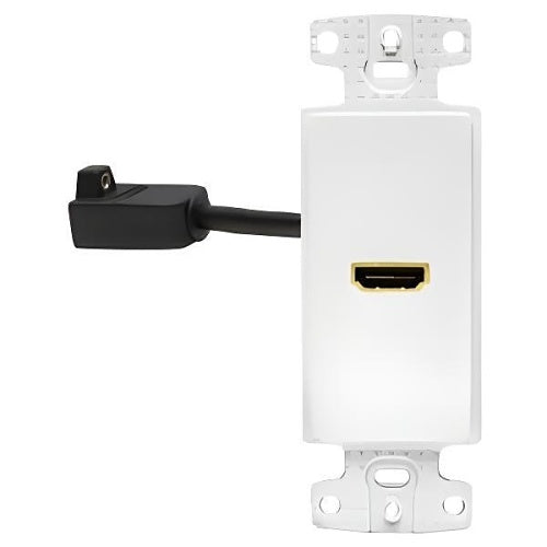 Hubbell NS801W 1-Gang Frame with 1-HDMI Female to Female, Decorator, White