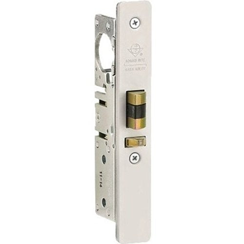 Adams Rite 4510-36-201-628 Standard Duty Flat Faceplate Deadlatch, 1-1/8" Backset, RH or LHR Handling for Flat 2-5/8" Mortised Strike, Clear Anodized