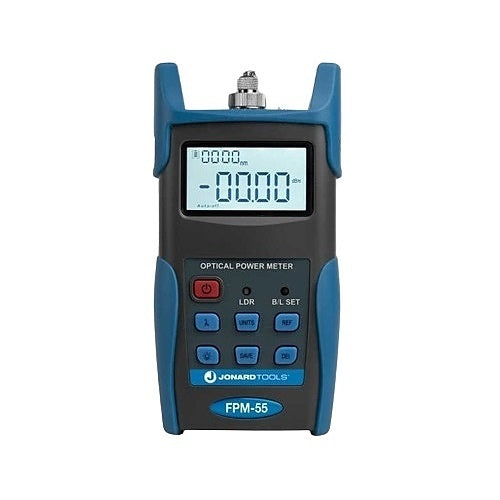 Jonard Tools FPM-55 Fiber Optic Power Meter with Data Storage (-50 to +26 dBm) and FC/SC/LC Adapters