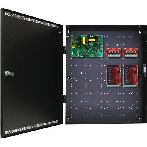 LifeSafety Power FPO150-2C82D8E4 FlexPower 150W, 15 Door Access, 12A/12V or 6A/24V, 16 Lock Outputs, 16 Auxiliary Outputs Image of J7-FPO1508E4
