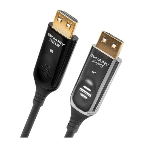 Binary B8-FIBER2-4KHDR-50 B8 Series Active 4K Ultra HD with HDR High Speed Fiber Optic HDMI Cable, 50m, Black