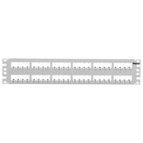 Panduit CP48WH Mini-Com Patch Panel, 48-Port, Metal, White