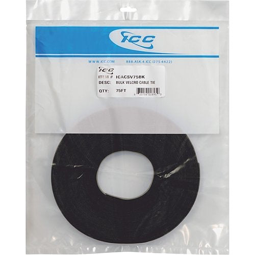 ICC ICACSVBTBK Velcro Cable Tie 12\\" Black, 100-Pack