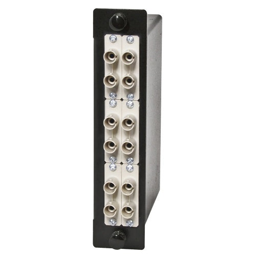 Hubbell OCST62 12-Adapter Fiber LGX Cassette, OM1, ST Duplex to MTP, Beige