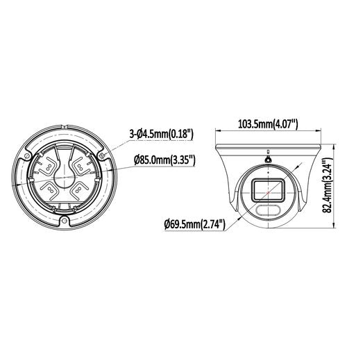 Inaxsys LGNXTO5CVTF LegendNX HDOC 5MP Turret Camera with 2.8mm Fixed Lens for Outdoor Use, White