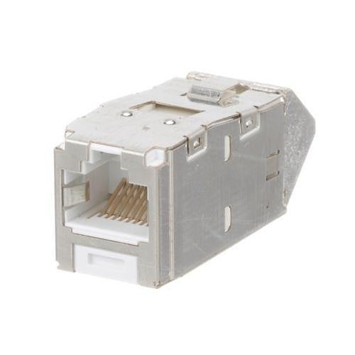 Panduit CJSUD688TGWHY Mini-Com Category 6 Keystone Jack, Shielded, Up/Down Configuration, White