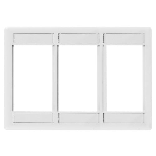 Hubbell IMF3W iSTATION 3-Gang Front Loading Module Frame, 3-Unit, White