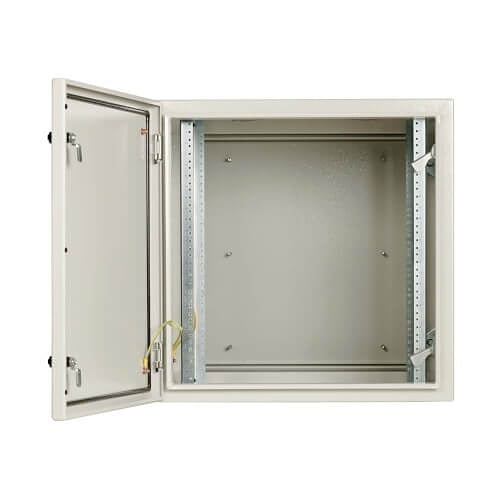 Tripp Lite SRN4G12US SmartRack Industrial Enclosure with Lock, Wall Mount, Hinged Back, 28\\" Depth, 12U, NEMA 4, Metal, Gray