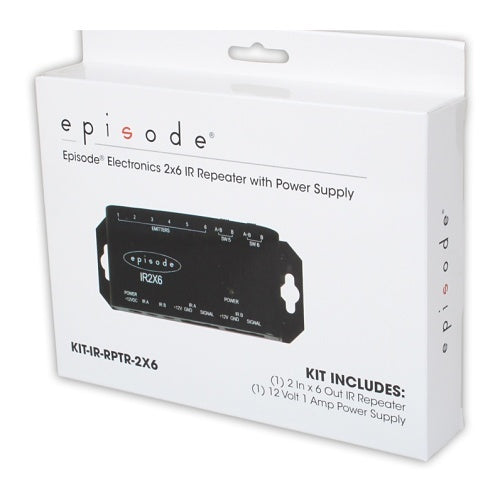 Episode KIT-IR-RPTR-2X6 Electronics 2x6 IR Repeater with Power Supply, Kit