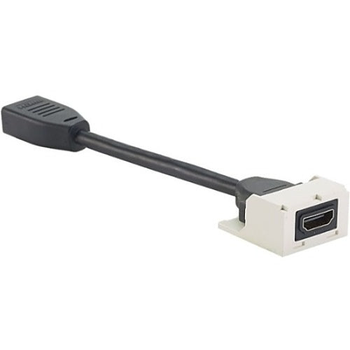 Panduit CMHDMITIW Mini-Communication HDMI 2.0 Coupler Module with Pigtail, White